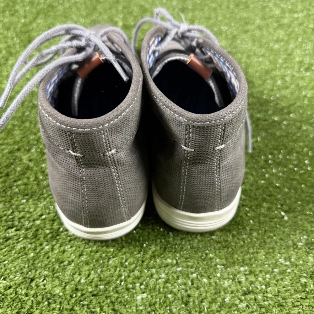 Ben Sherman Mens Grey Perforated Chukka Boots Mid Top Sneakers Size 8.5